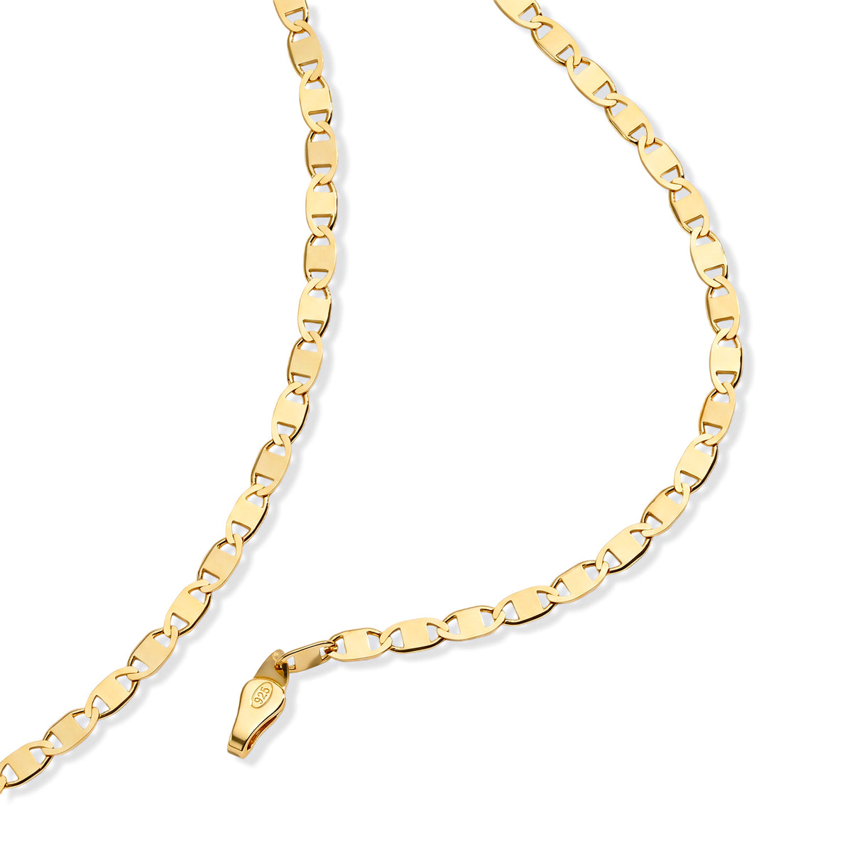 Italian Made - Yellow Gold Plated Sterling Silver Vale Chain (Size - 18) with Lobster Clasp 8553072 2