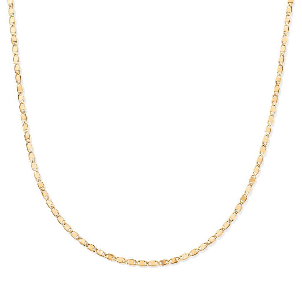 Italian Made - Yellow Gold Plated Sterling Silver Vale Chain (Size - 22) with Lobster Clasp_8553074