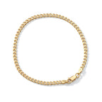 Italian Made - Yellow Gold Plated Sterling Silver Curb Bracelet (Size - 7.5) with Lobster Clasp_8553541