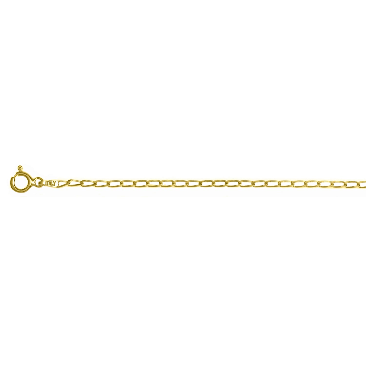 Italian Made - Yellow Gold Plated Sterling Silver Grumetta Rada Bracelet (Size - 7.5) with Lobster Clasp 8553583 0