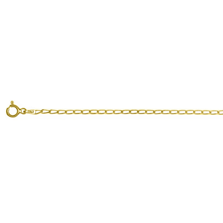 Italian Made - Yellow Gold Plated Sterling Silver Grumetta Rada Bracelet (Size - 7.5) with Lobster Clasp 8553583 1