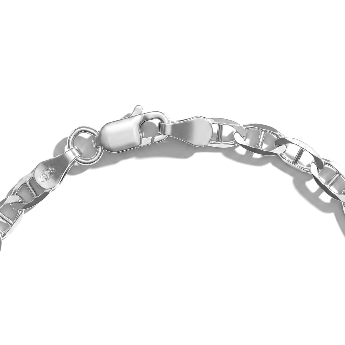 Sterling Silver Flat Bracelet (Size - 7.5) with Lobster Clasp V32517300 2