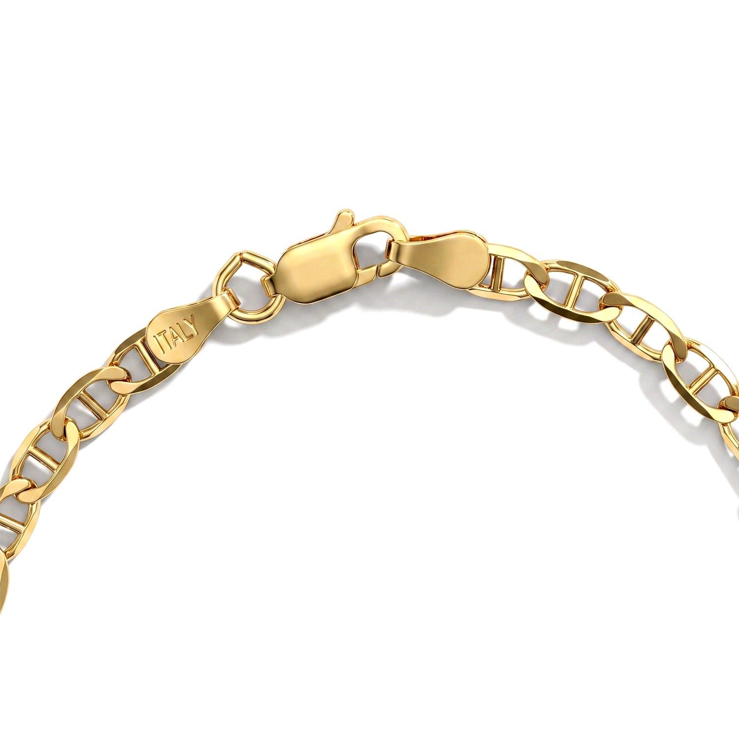 Yellow Gold Plated Sterling Silver Flat Bracelet (Size - 7.5) with Lobster Clasp V32516772 2