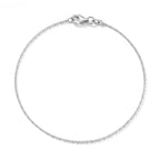 Italian Made -Rhodium Overlay Sterling Silver Rolo Bracelet (Size - 7.5) with Lobster Clasp_8553623