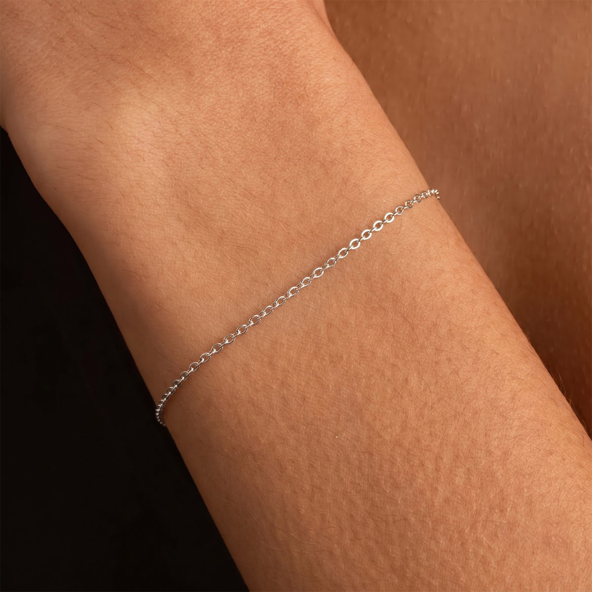 Italian Made -Rhodium Overlay Sterling Silver Rolo Bracelet (Size - 7.5) with Lobster Clasp V32515293 5