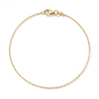 Italian Made - Yellow Gold Plated Sterling Silver Rolo Bracelet (Size - 7.5) with Lobster Clasp_8553624