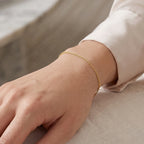 Italian Made - Yellow Gold Plated Sterling Silver Rolo Bracelet (Size - 7.5) with Lobster Clasp_8553624_1