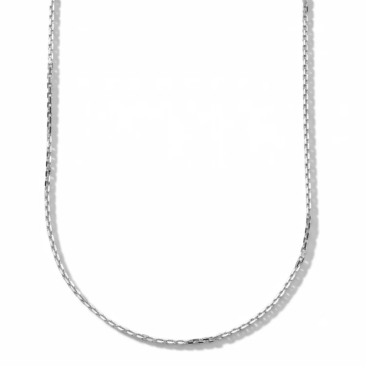 Italian Made -  Rhodium Overlay Sterling Silver Rolo Chain (Size - 18) with Lobster Clasp V32526745 0
