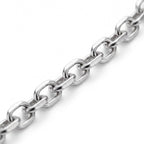 Italian Made -  Rhodium Overlay Sterling Silver Rolo Chain (Size - 18) with Lobster Clasp_8553627_3