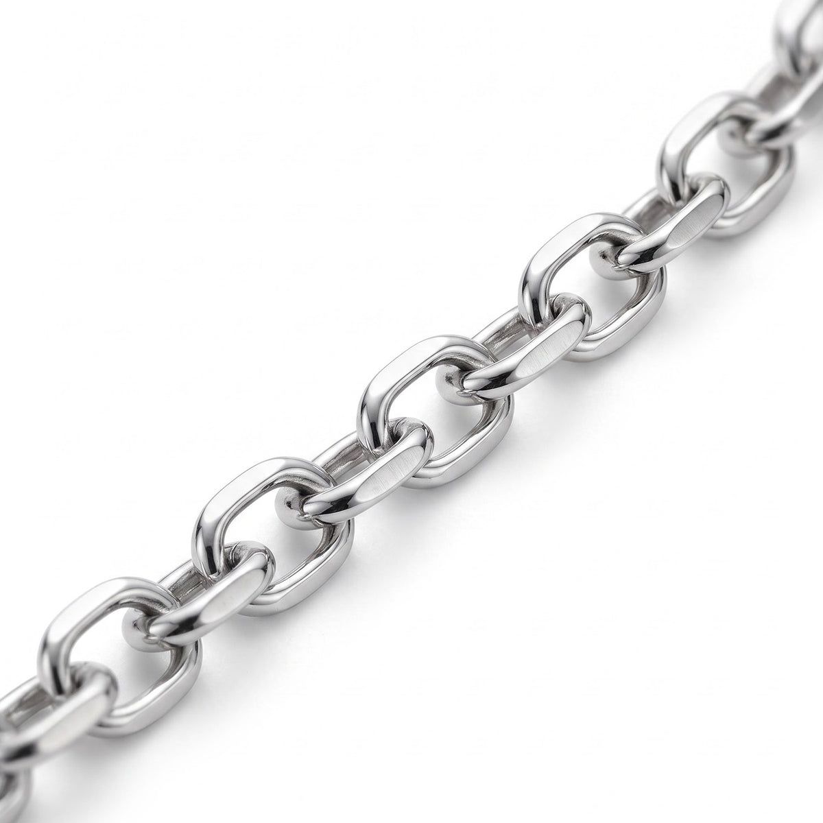 Italian Made -  Rhodium Overlay Sterling Silver Rolo Chain (Size - 18) with Lobster Clasp V32526745 3