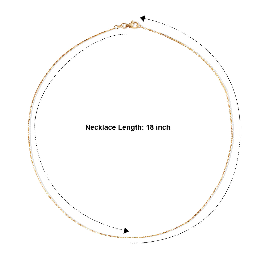 Italian Made- Yellow Gold Plated Sterling Silver Rolo Chain (Size - 18) with Lobster Clasp_8553628_5