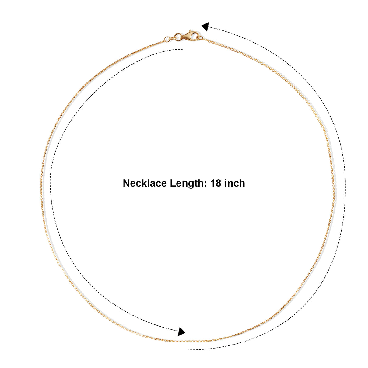 Italian Made- Yellow Gold Plated Sterling Silver Rolo Chain (Size - 18) with Lobster Clasp V32513523 3