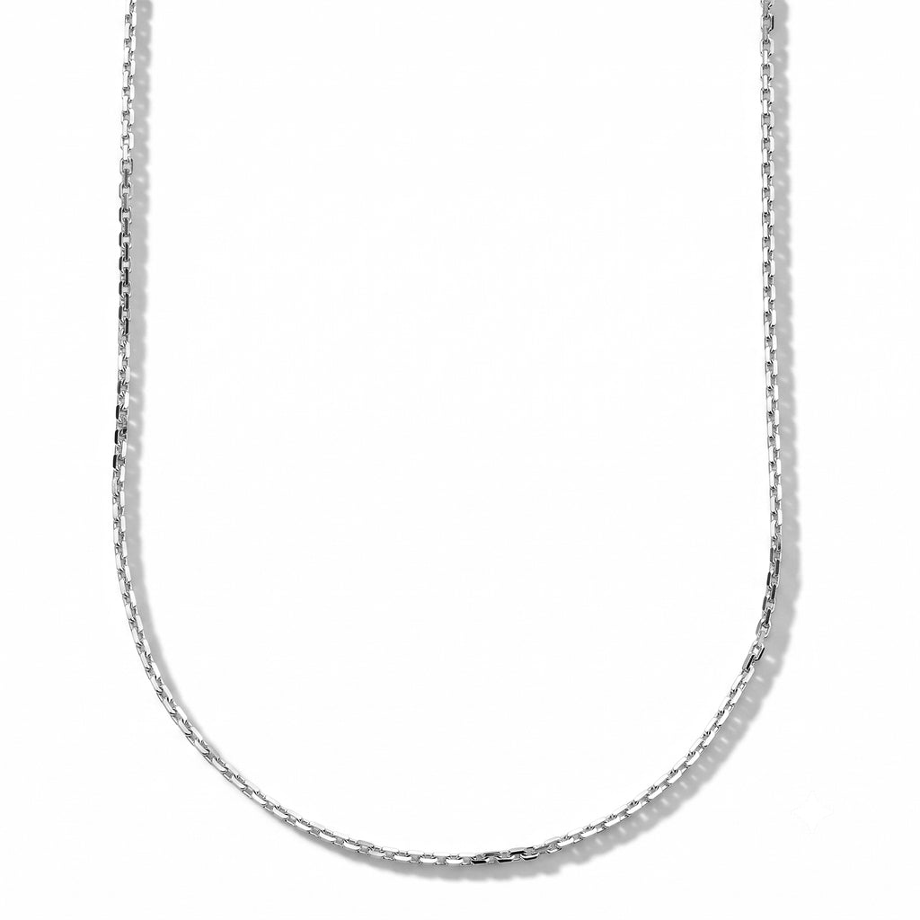 Closeout Deal - Rhodium Overlay Sterling Silver Rolo Chain (Size - 30) with Lobster Clasp_8553689