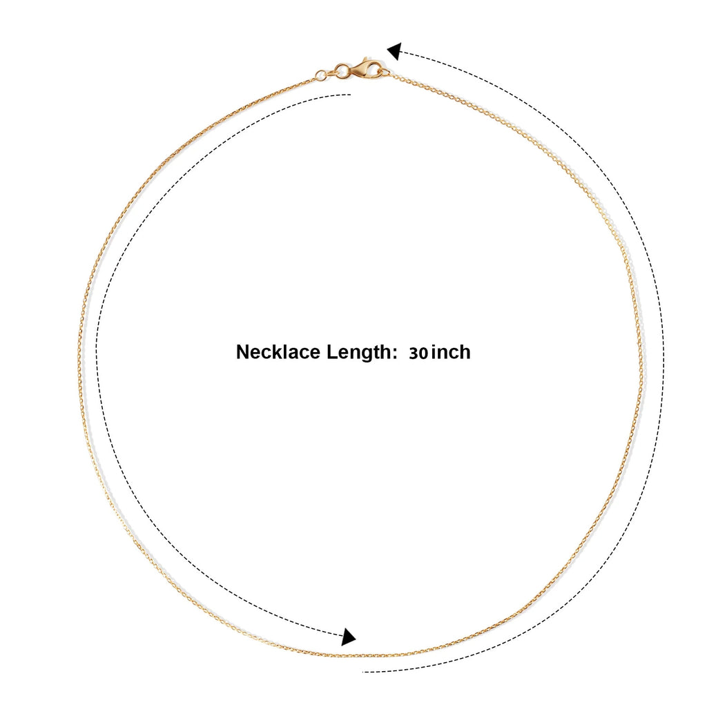 Italian Made- Yellow Gold Plated Sterling Silver Rolo Chain (Size - 30) with Lobster Clasp_8553690_6