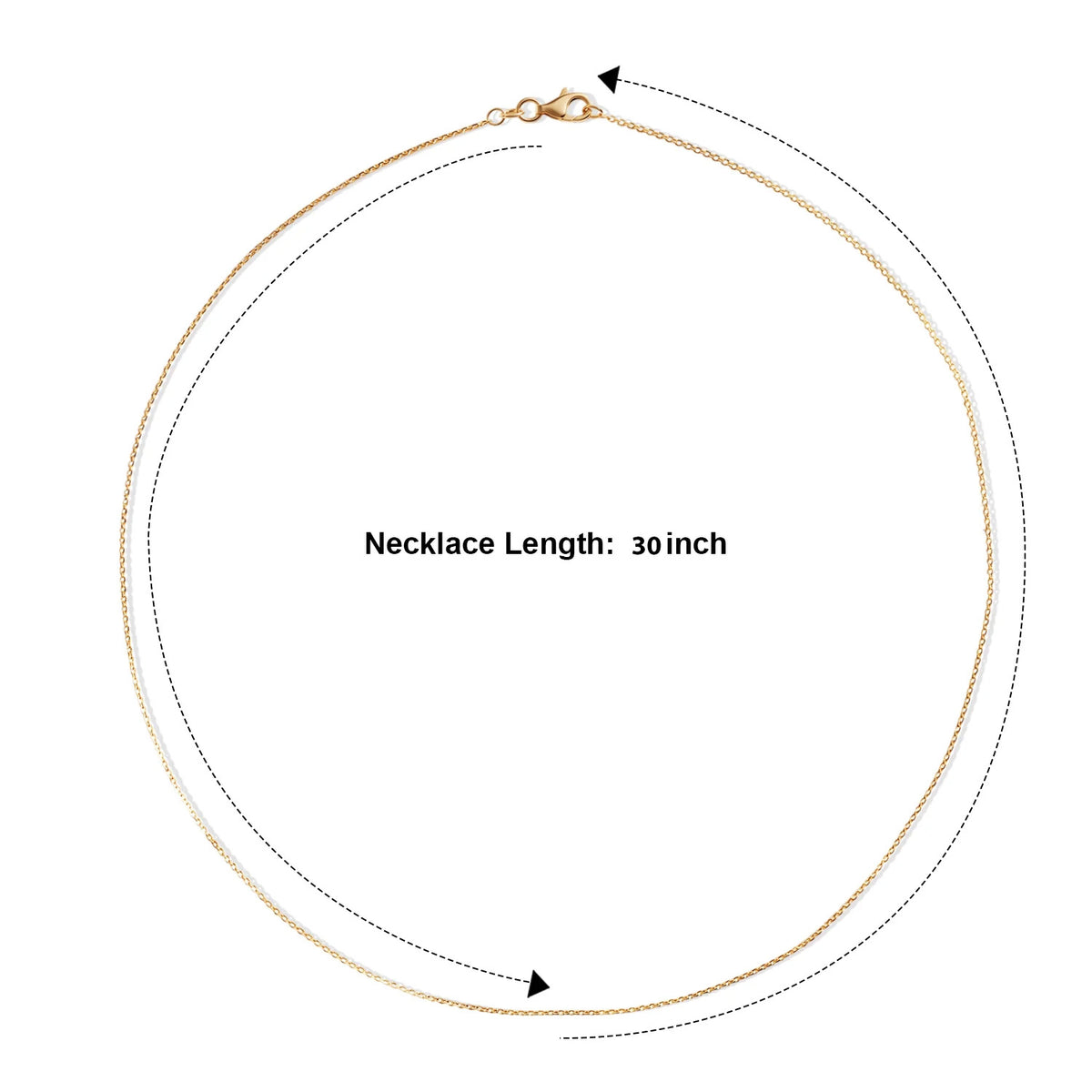 Italian Made- Yellow Gold Plated Sterling Silver Rolo Chain (Size - 30) with Lobster Clasp V32559534 6