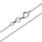 Italian Made -Rhodium Overlay Sterling Silver Rolo Chain (Size - 24) with Lobster Clasp_8553693_2