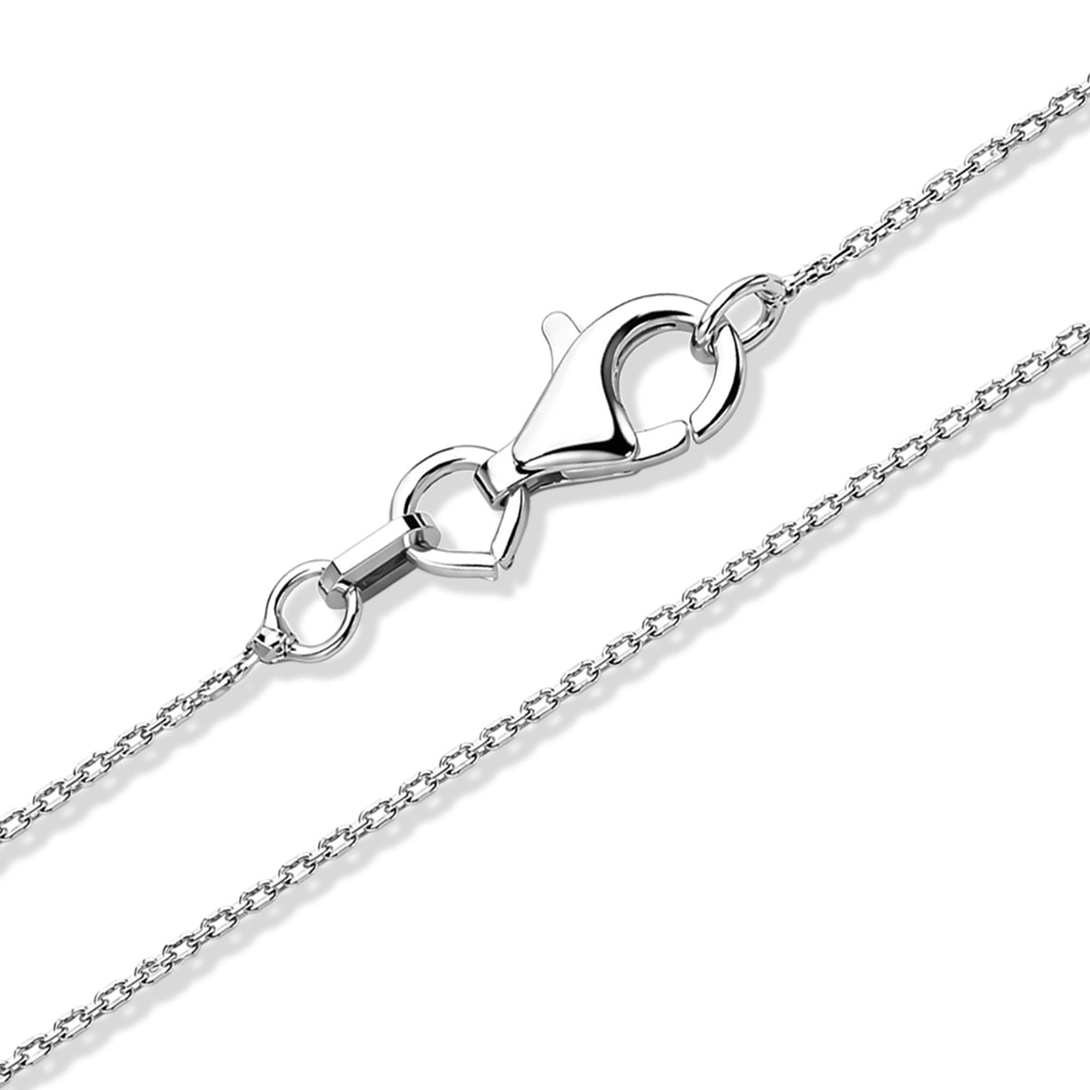 Italian Made -Rhodium Overlay Sterling Silver Rolo Chain (Size - 24) with Lobster Clasp V32517463 1