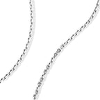 Italian Made -Rhodium Overlay Sterling Silver Rolo Chain (Size - 24) with Lobster Clasp_8553693_3