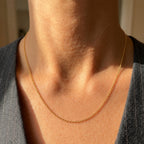 Yellow Gold Plated Sterling Silver Rolo Chain (Size - 22) with Lobster Clasp_8553698_1