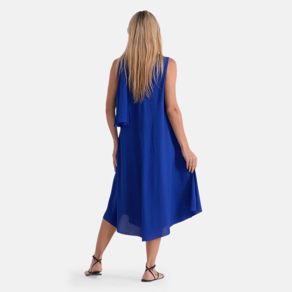 La Marey Patterned Dress (Size - One Size) - Blue_8555073_1