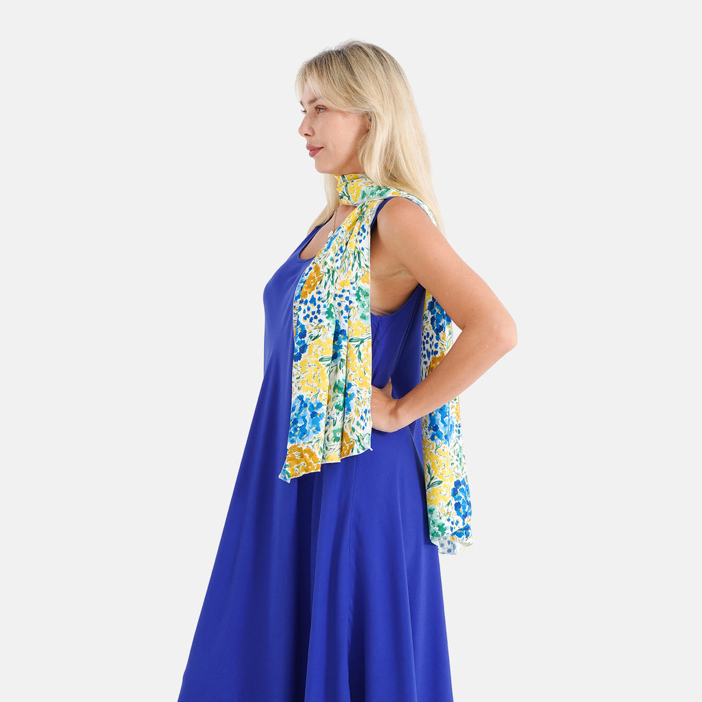 La Marey Patterned Dress (Size - One Size Curve) - Blue_8555089_2