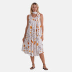 La Marey Patterned Dress (Size - One Size Curve) - Brown_8555093