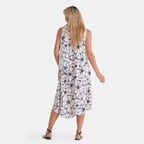 La Marey Summer Escape Printed Umbrella Dress with Scarf (One Size, 8-18) - White_8555117_1