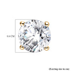 THE PERFECT DIAMOND - 18K Yellow Gold IGI Certified Lab Grown Diamond (D/IF) Solitaire Earring with Screw Back 2.07 Ct._8555137_4