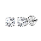THE PERFECT DIAMOND - 950 Platinum IGI Certified Lab Grown Diamond (D/IF) Solitaire Earring with Screw Back 2.07 Ct_8555138