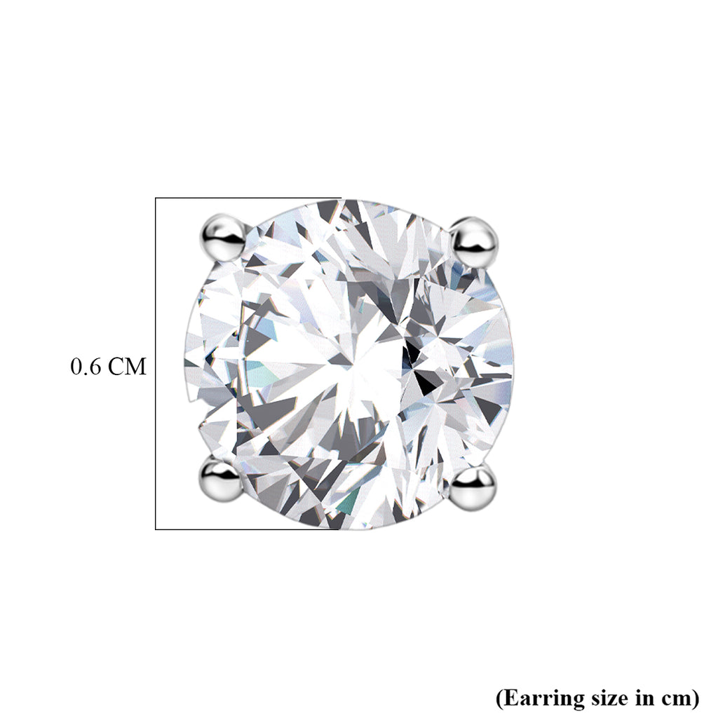 THE PERFECT DIAMOND - 950 Platinum IGI Certified Lab Grown Diamond (D/IF) Solitaire Earring with Screw Back 2.07 Ct_8555138_4