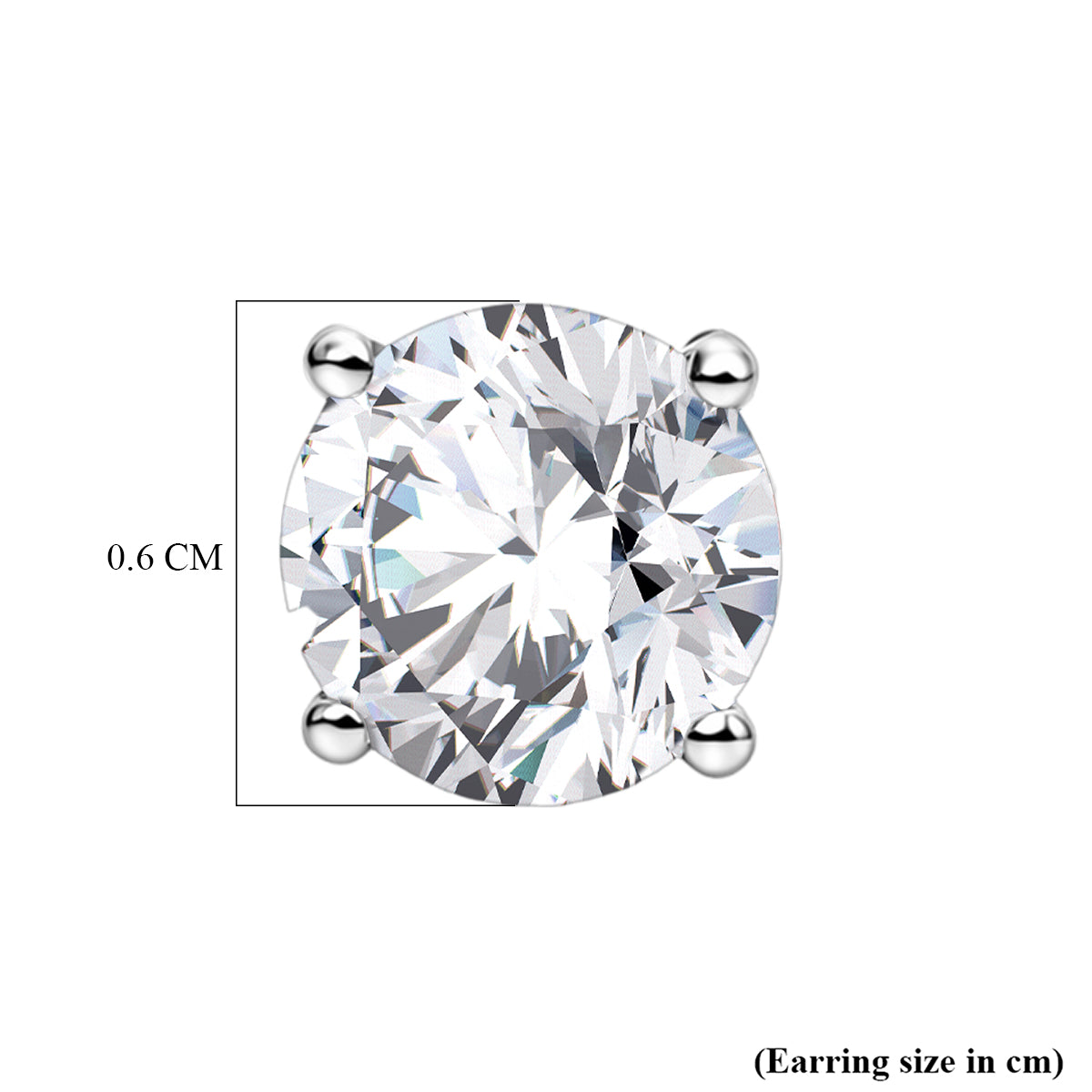 LUXURIANT 2 Ct. Lab Grown Diamond (D, IF) Solitaire Stud Earring with Screw Back in 950 Platinum, IGI Certified 8555138 5