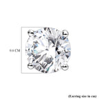 THE PERFECT DIAMOND - 950 Platinum IGI Certified Lab Grown Diamond (D/IF) Solitaire Earring with Screw Back 2.07 Ct_8555138_4