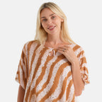 La Marey Patterned Top (Size - One Size) - Brown_8555291_4