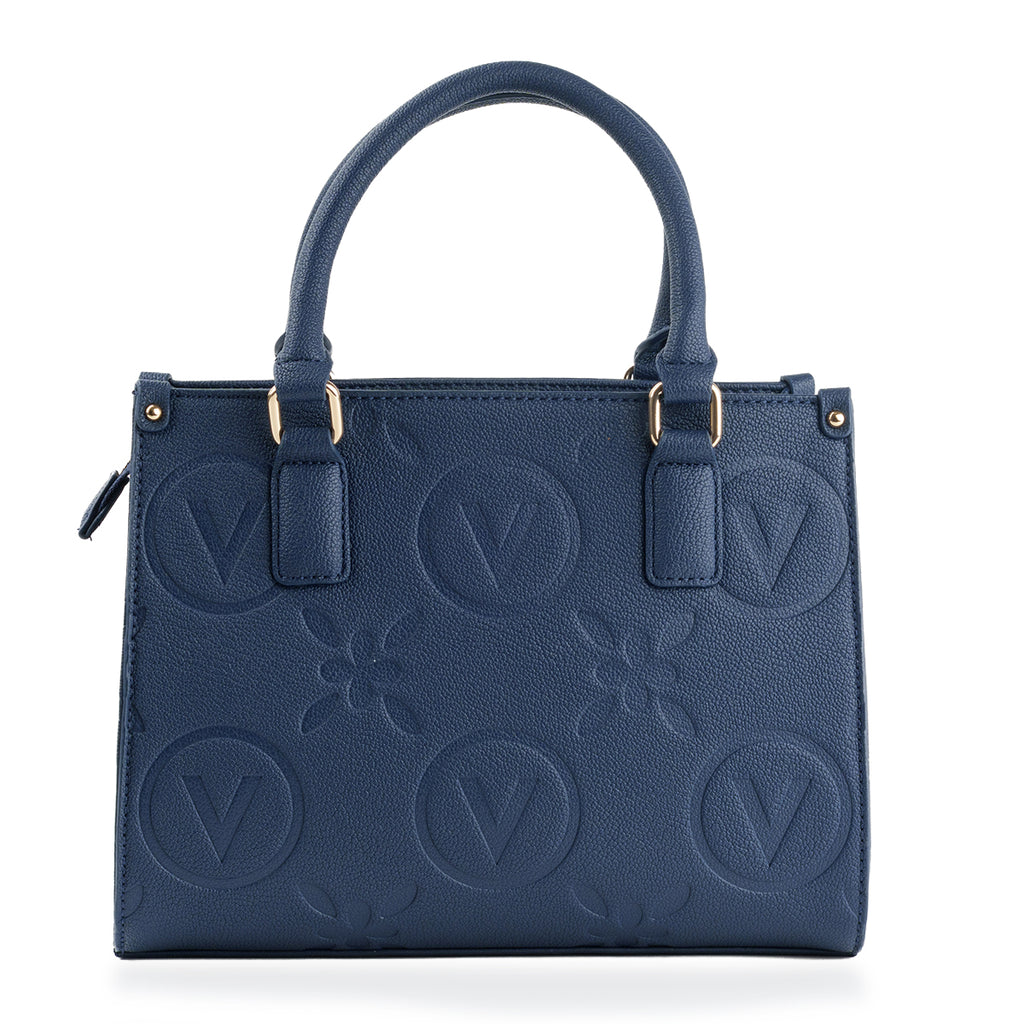 Mario Valentino Embossed Logo Handbag - Navy Blue_8555338