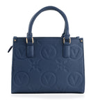 Mario Valentino Embossed Logo Handbag - Navy Blue_8555338