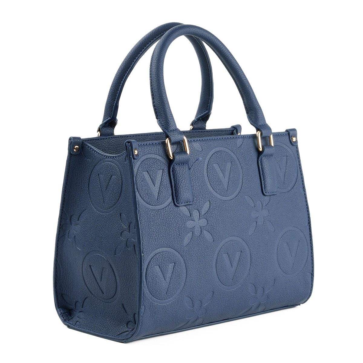 Mario Valentino Embossed Logo Handbag - Navy Blue V32617941 2