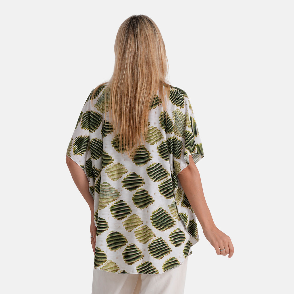 La Marey Patterned Top (Size - One Size) - Green_8555340_2