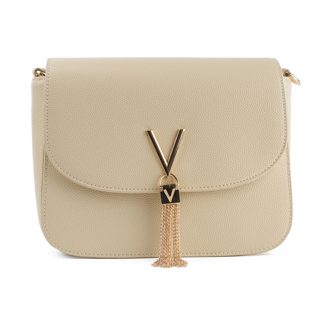 Mario Valentino Chain Shoulder Bag - Cream_8555389