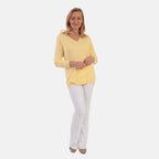 Pure And Natural Super Soft V-Neck Jumper (Size 12) - Lemon_8555442_1
