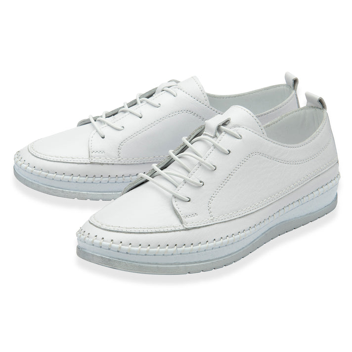 Lotus Womens Rimini Lace Up Casual Sneaker (Size 7) - White 8555610 2