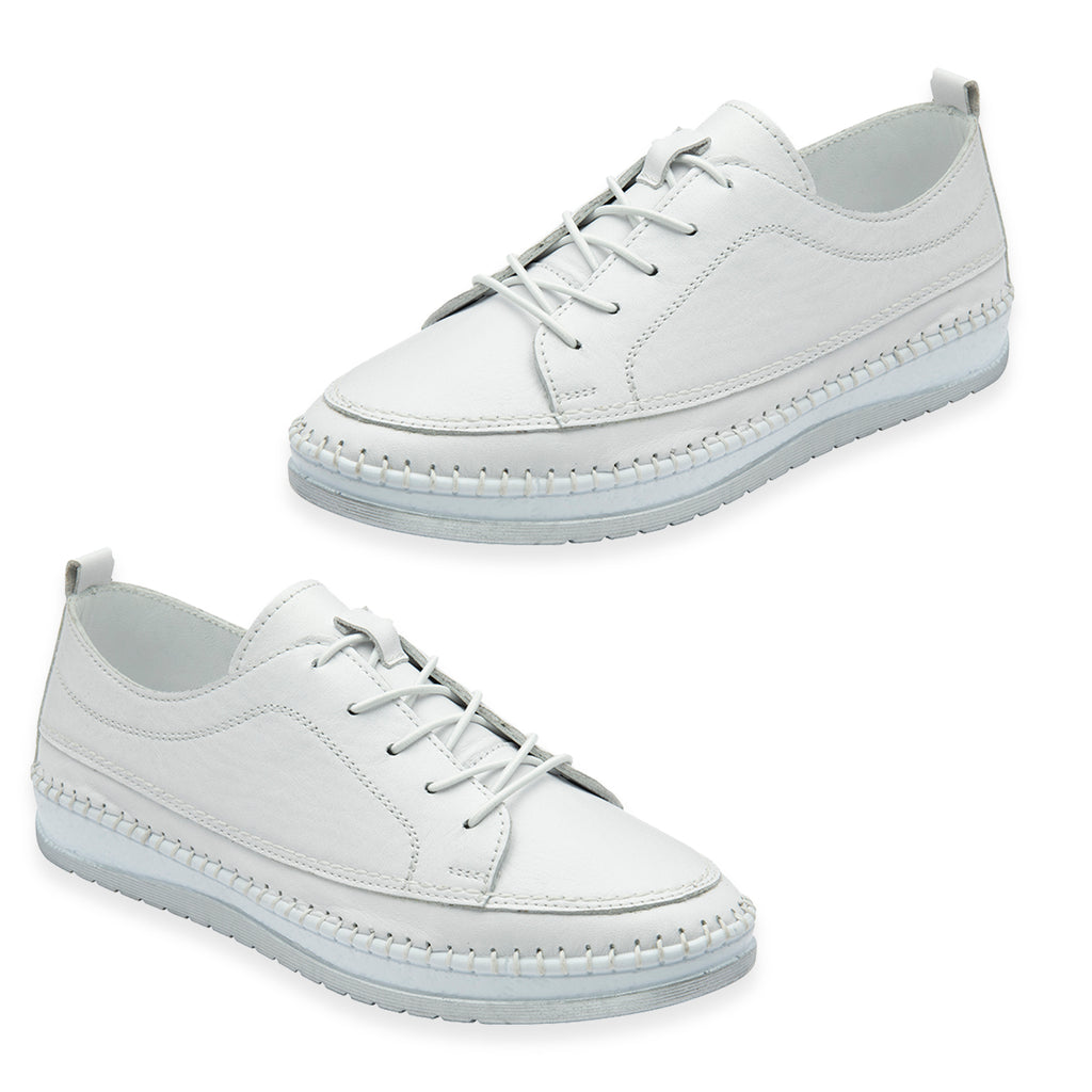 Lotus Womens Rimini Lace Up Casual Sneaker (Size 7) - White_8555610_3