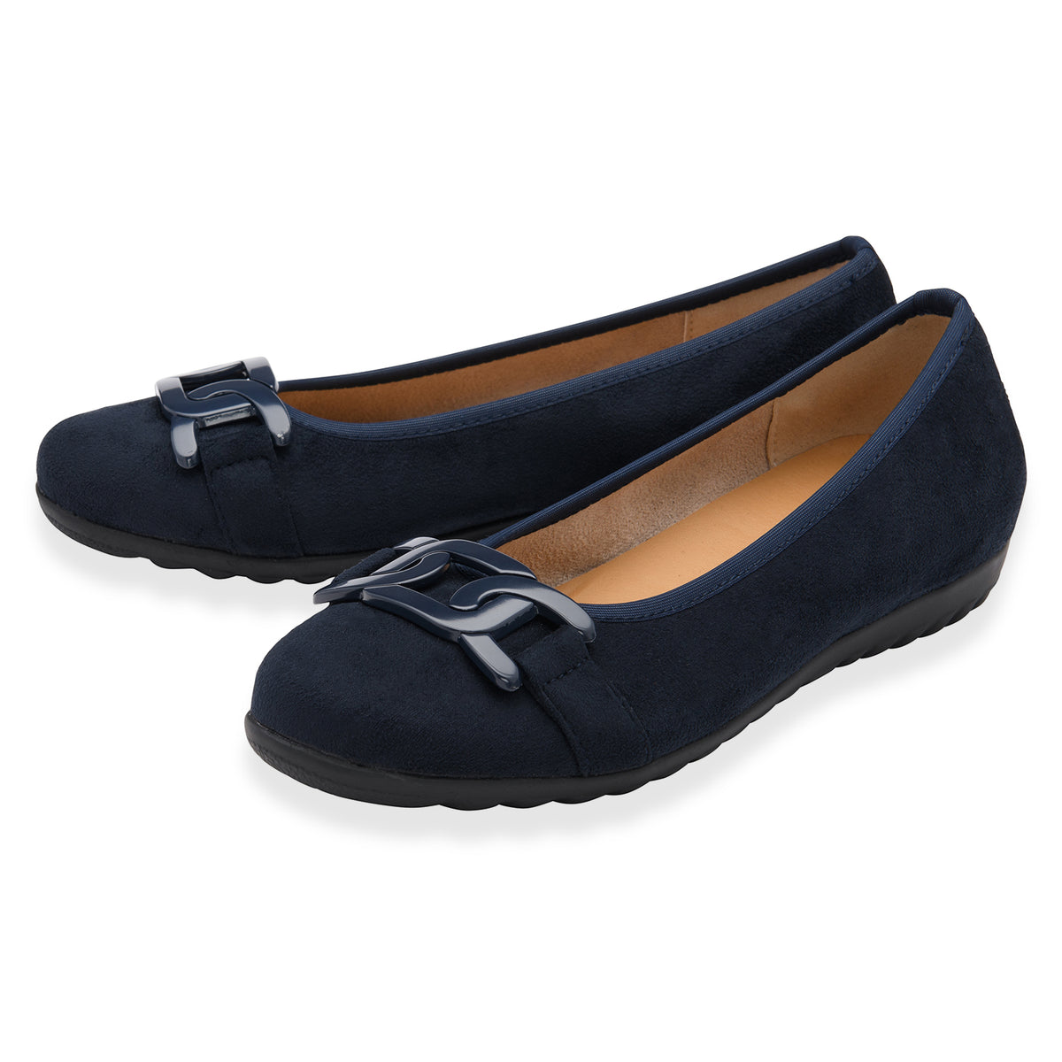 Lotus Ladies Eleni Casual Slip-On Pump With Chain Detail (Size 6) - Navy 8555644 1