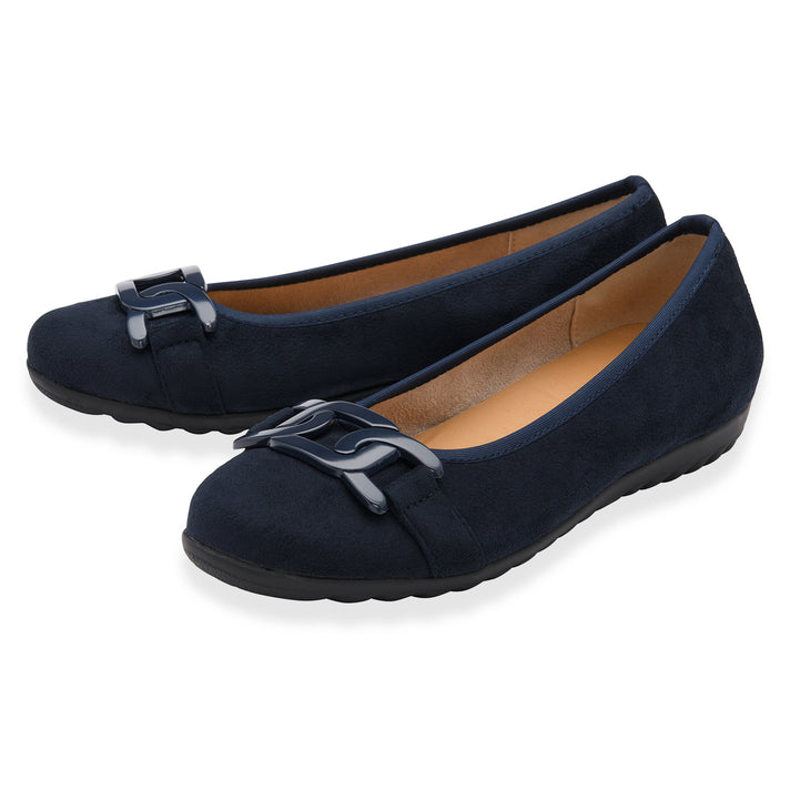 Lotus Ladies Eleni Casual Slip-On Pump With Chain Detail (Size 6) - Navy 8555644 2