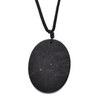 Natural Shungite & White Mother Of Pearl Cotton Thread Adjustable Necklace (Size - 28) 60.00 Ct._8556025_4
