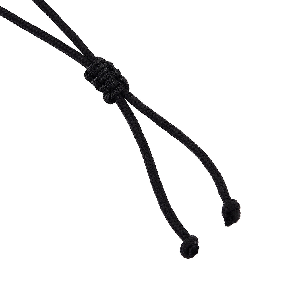 Natural Shungite & White Mother Of Pearl Cotton Thread Adjustable Necklace (Size - 28) 60.00 Ct._8556025_5