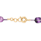 EverTrue - Multi Fluorite & African Amethyst Beads Necklace (Size - 18+1 Ext) in Yellow Gold Tone 330.00 Ct._8556031_4