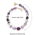 EverTrue - Multi Fluorite & African Amethyst Beads Necklace (Size - 18+1 Ext) in Yellow Gold Tone 330.00 Ct._8556031_5