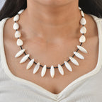 EverTrue - Black Spinel & White Opal Necklace (Size - 18-1 Ext) in Silver Tone 170.00 Ct.
