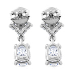 D'Joy - Moissanite Dangling Earring with Push Back in Platinum Overlay Sterling Silver 2.14 Ct._8556051_4