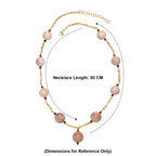 Hessonite Garnet & Peach Moonstone Necklace (Size - 20+2 Ext) in Yellow  520.00 Ct._8556165_5